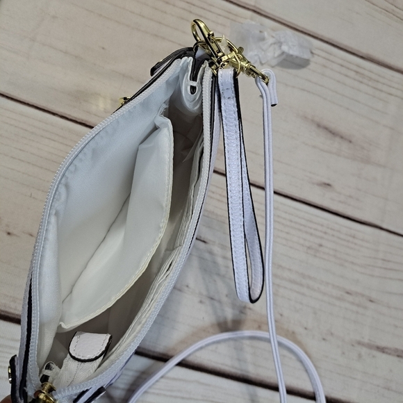 Liz Claiborne White Blue Floral Crossbody - Picture 8 of 8